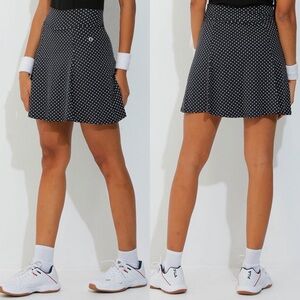 Dona Jo Ultimate Skirt Skort Black White  Polka Dot Size 2 Medium